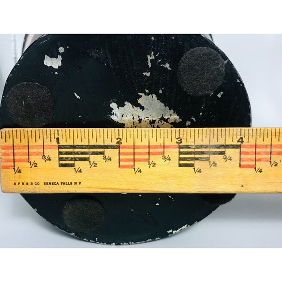 Vintage Tole Painted Bucket Handle Hand Painted Metalware Toleware 8" Black - Picture 10 of 10